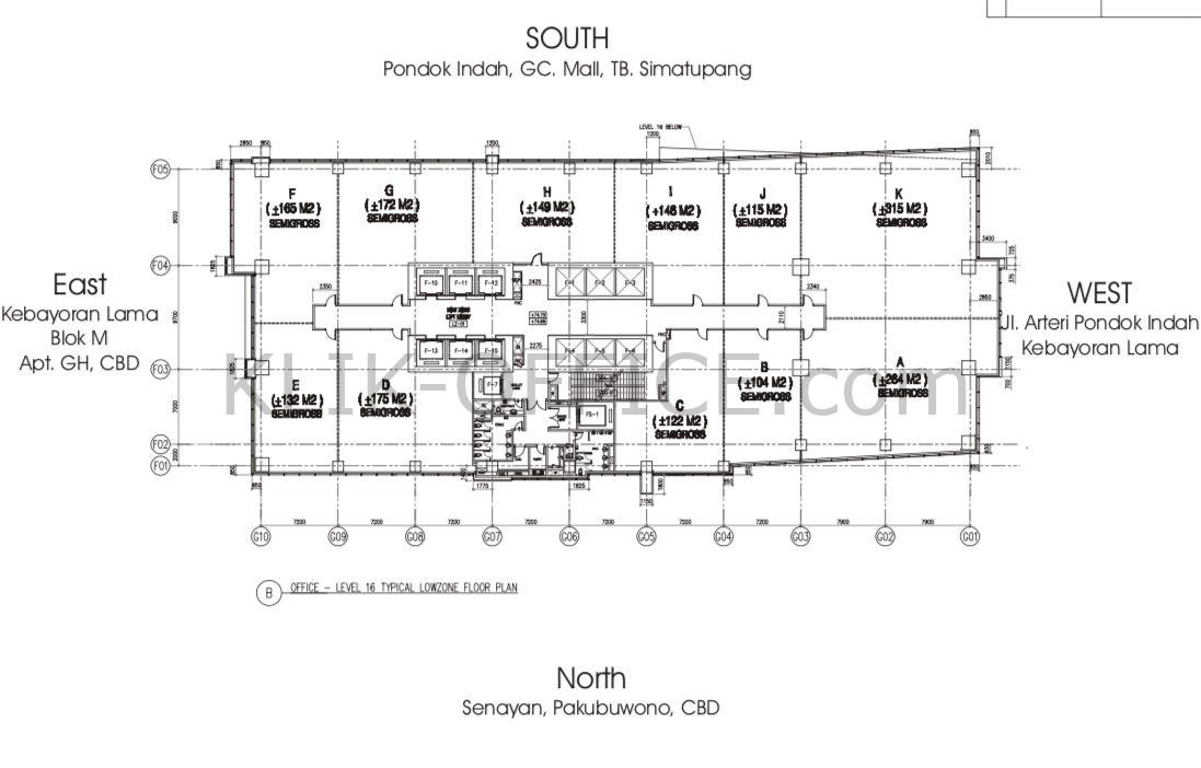 Jual Gandaria 8 Office Tower Jakarta Selatan 264 sqm